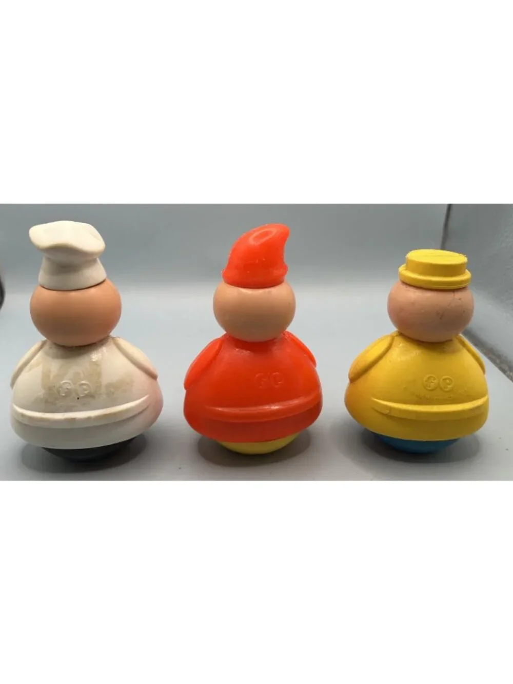 Vintage 1970 Fisher  Price Roly Poly Men Missing Tub